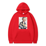 Maroon Graphic Hoodie Print