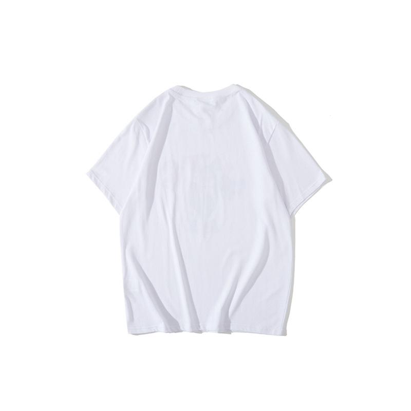 A Ape Print T Shirt Summer Colorful Letters Little Monkey T-shirt Half-Sleeved Casual Short Sleeve