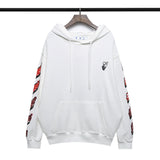 Autumn And Winter Red Gradient Arrow Pattern Hooded Sweater For Men And Women
