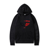 Split Hoodie Demons and Angels Printed Loose Hooded