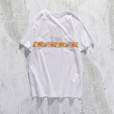 A Ape Print T Shirt Summer Casual Straight White Short Sleeve Cotton Round Neck T-shirt