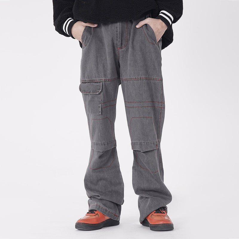 Jeans Printed Men's plus Size Retro Sports Trousers Trousers Men's Jeans