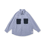 Men Shacket Long Sleeve Autumn Shirt Autumn Student Casual Shirt Contrast Color Shirt Men