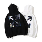 Autumn And Winter Virgin Oil Painting Pattern Printing Hooded Fleece Lined Sweater Men And Women