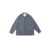 Mens Fall Outfits Loose Cartoon Leopard-Print Long-Sleeved Shirt Casual Top