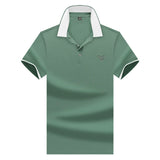 USPA Shirts Chuanqibaoluo Summer Men's Business Short-Sleeved Embroidered Polo Lapel T-shirt