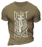 Man T Shirt round Neck Heat Transfer Patch Printed Loose