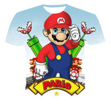 Anime Tshirts Aesthetic Men's Shirt T-shirt 3D Cartoon Characters Mario Printed Short Sleeve Men
