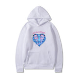 Maroon Graphic Hoodie Skull Print