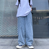Harajuku Clothing Men Classic Retro Pants Straight Leg Pan Summer Jeans Men's and Women's Trousers Tide