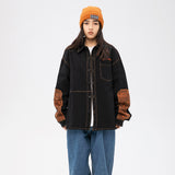 Men Shacket Long Sleeve Autumn Shirt Vintage Paisley Patchwork Retro Work Clothes Shirt Men's Long Sleeve Jacket Student Top