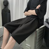 Men Bermuda Shorts Suit Shorts Men's Five-Point Student Versatile Solid Color Five-Point Pants