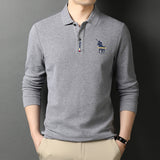 USPA Shirts Cotton Polo Shirt Men's Spring Embroidery Business Long-Sleeved T-shirt