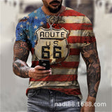 Captain America T Shirt No. 66 Road Digital Printing 3DT Shirt Loose