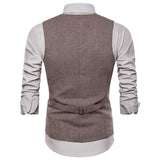 Tuxedo Vests Men Suit Vest Vest Suit Men's plus Size Men's Fashion Single Row Vest