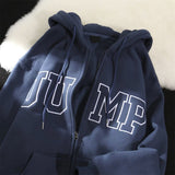 Vintage Graphic Hoodies Cardigan Zipper