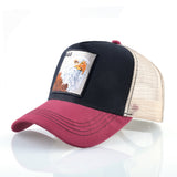 Wolf Print Cap Summer Sun Hat Sun Hat Embroidery Animal Baseball Cap Mesh Cap Peaked Cap