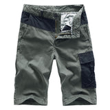 Men Shorts Sports Shorts Summer Patchwork Pocket Outdoor Sports Slim-Fitting Thin Men's Casual Shorts