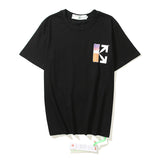 Summer Colorful Arrow Print Short-Sleeved T-Shirt Men'S And Women'S Hip Hop Oversize Loose Large Size Couple Wear