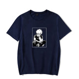 Anime Tshirts Aesthetic Men's Shirt Men's Anime Print Fashion Short Sleeve T-shirt round Neck Loose T-shirt