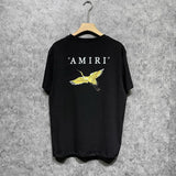 Amiri T Shirt Crane Print Casual Round Neck