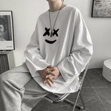 Men Long Sleeve T-Shirts Round Neck Printed Bottoming Shirt