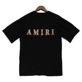 Amiri T Shirt Tiger Pattern Letter Print
