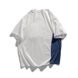 Men T Shirt Summer Casual Tops Men's Clothes Summer Wear Retro Men's Short-Sleeved Casual Loose Three-Dimensional Pocket Workwear Color Matching T-shirt