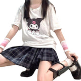 Kuromi Costume Summer Short Sleeve Printed Loose T-shirt Student Underwear Top
