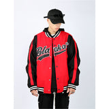 Varsity Baseball Jacket for Men Spring Baseball Uniform Embroidery Stitching Contrast Color Loose Jacket Coat Men