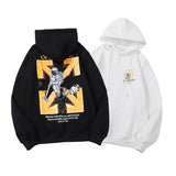 Autumn And Winter Astronaut Vacuum Cleaner Velvet Padded Hooded Sweatshirt Men And Women Same Style