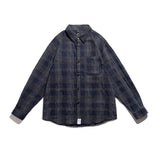 Men Shacket Long Sleeve Autumn Shirt Autumn Fashion Loose Comfortable Lapel Casual Plaid Shirt