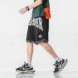 Mens Cargo Shorts Summer Trendy Printed Breathable Sports Basketball Shorts Loose Fifth Pants Beach Pants Men