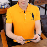 USPA Shirts Polo Shirt Men's Short-Sleeved Lapel Summer Embroidered Cotton T-shirt