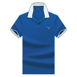 USPA Shirts Chuanqibaoluo Summer Men's Business Short-Sleeved Embroidered Polo Lapel T-shirt