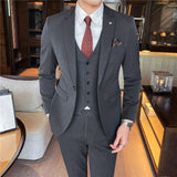 Mens Graduation Outfits Suit Men's Suit Three-Piece Business Men's Business Clothing Groomsman Suit Wedding Men's Clothing