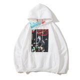 Autumn And Winter Virgin Oil Painting Pattern Printing Hooded Fleece Lined Sweater Men And Women