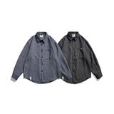 Men Long Sleeve Autumn Retro Loose Casual Shirt