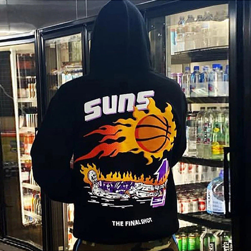 Kanye West Hoodie Sports Fashion Sun Team Hooded Hoodie Fleece Hoodie Hoodie