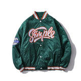 Men Fall Outfits Baseball Uniform Autumn and Winter Pilot Jacket Loose