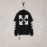 Autumn And Winter Mona Lisa Portrait Fake Two-Piece Hooded Sweater