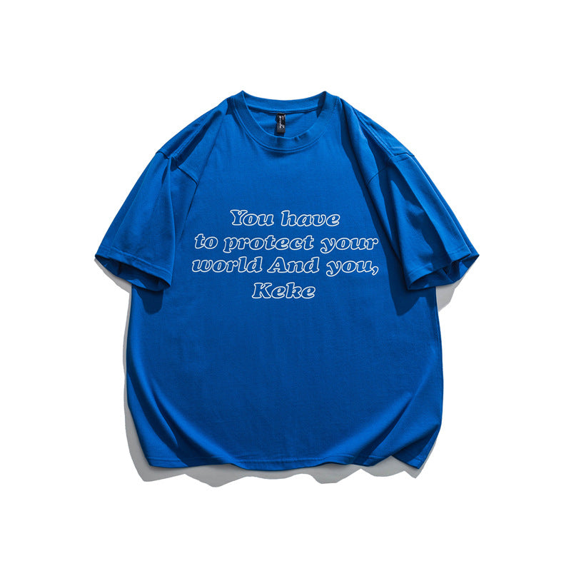 2022 Summer Man T Shirt Letter Printed round Neck