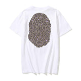 A Ape Print T Shirt Summer Camouflage Leopard Print Casual Plus Size Short Sleeve T-shirt