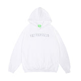 Men Fall Outfits Simple Letters Embroidered Hoodie Retro Loose Couple Hoodies