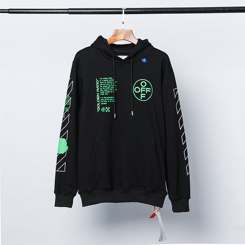 Arrow Print Men'S And Women'S Hooded Sweater