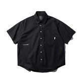 Men T Shirt Summer Casual Tops Men's Clothes Summer Wear Retro Men's Lapel Shirt Casual Loose Cargo Half Sleeve Shirt