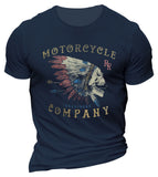 Man T Shirt round Neck Heat Transfer Patch Printed Loose Pullover