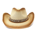 Wester Hats Spring and Summer Western Seaside Sun Protection Hat Beach Hat Straw Cowboy Hat