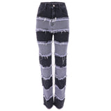 100 Cotton Jeans Women High Waist Tight High Elastic Stitching Wide-Leg Pants Women's Denim Pants