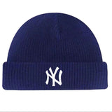 Yankee and Dogers Winter Hat Woolen Cap Women's Autumn and Winter Warm Hat Yellow Knitted Hat